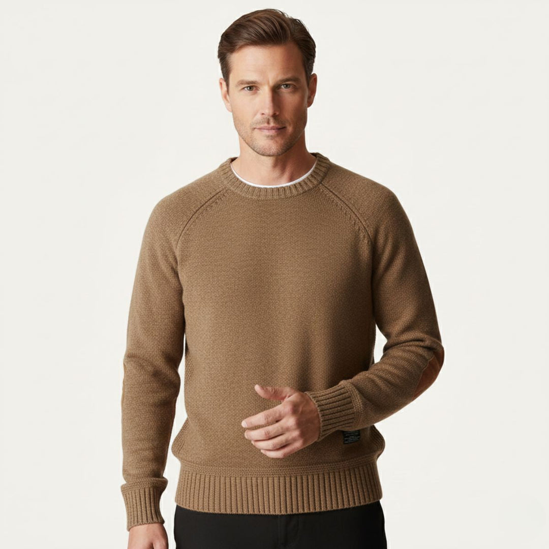Briarwood | Herre Oversized strik trøje med Elbow Patches