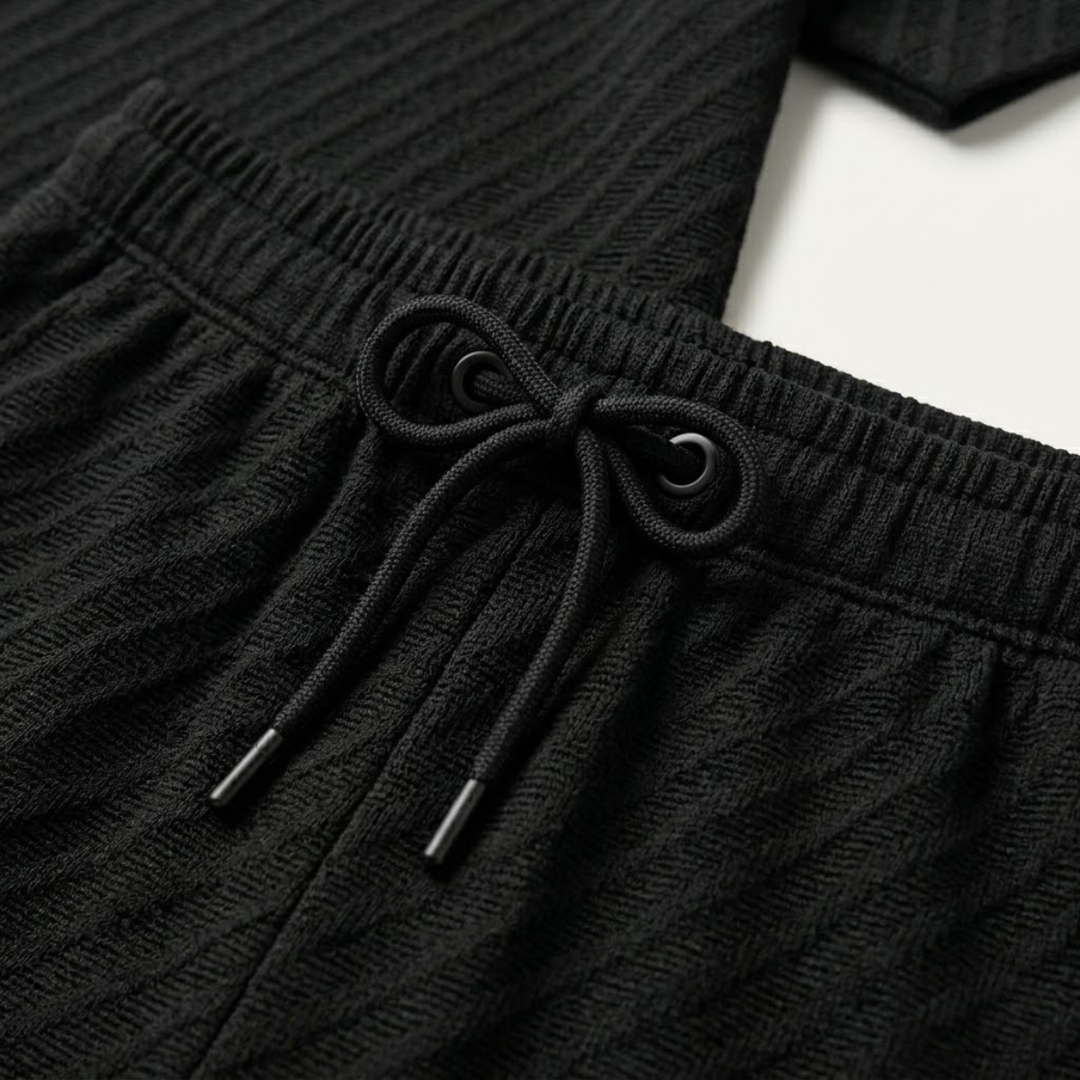 Surrey | Herre sommer Jacquard polo & shorts sæt - let Beach Outfit