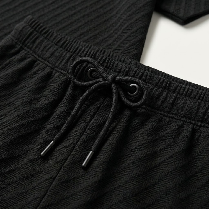 Surrey | Herre sommer Jacquard polo & shorts sæt - let Beach Outfit