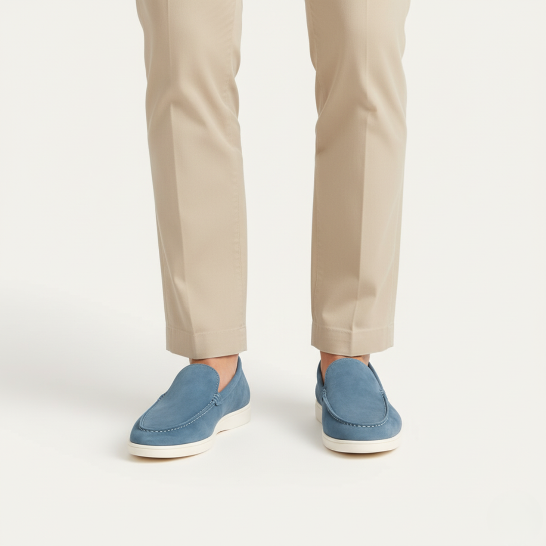 Ashbourne ruskind loafers til mænd