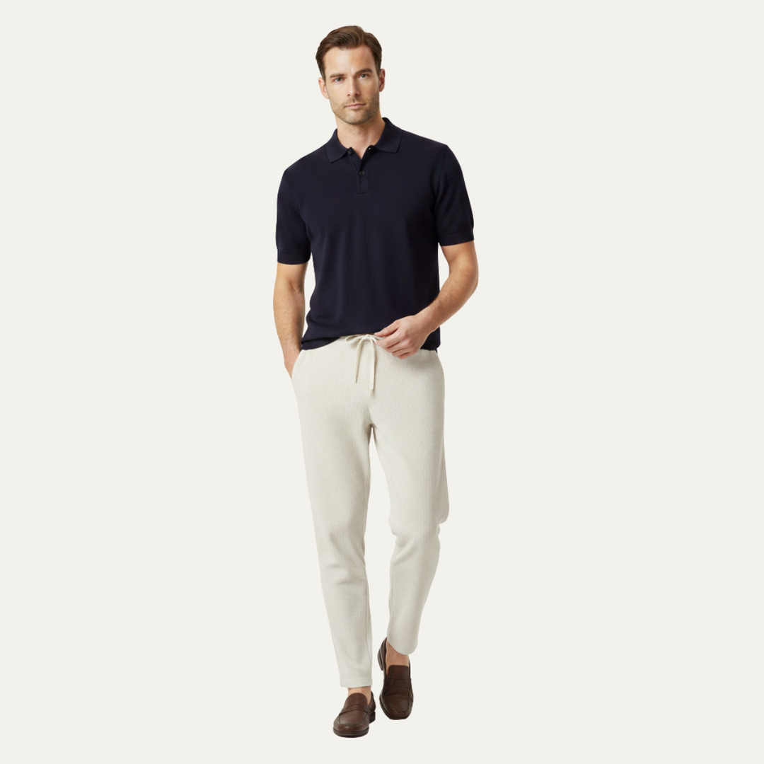 Freja Andersen | Herre afslappet Ribbed slim fit let bukser