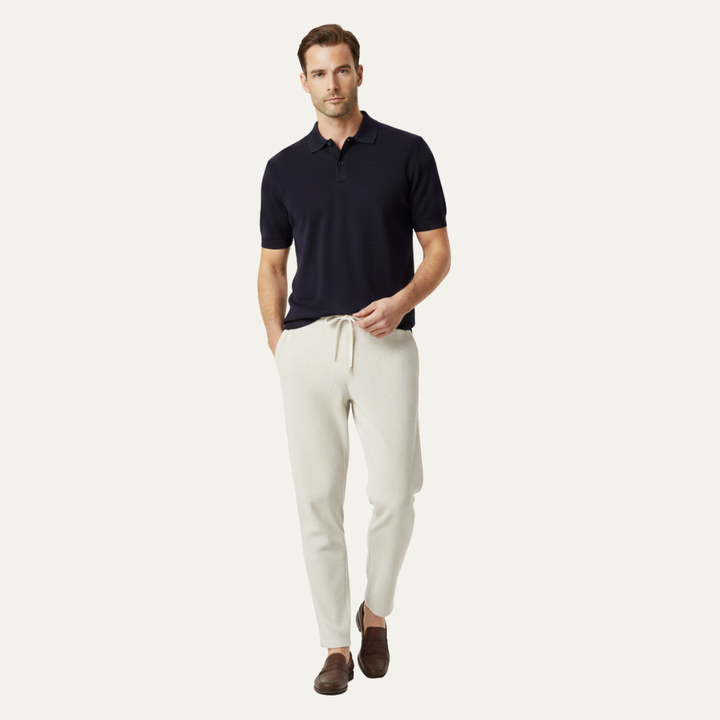 Freja Andersen | Herre afslappet Ribbed slim fit let bukser