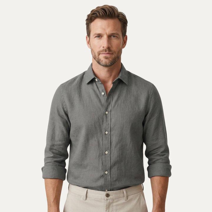 Brookfall Ridge herre trendy sommer Beach hør skjorte