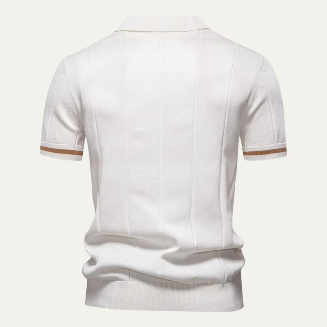 Freja Andersen | Herre strik Zip poloshirt