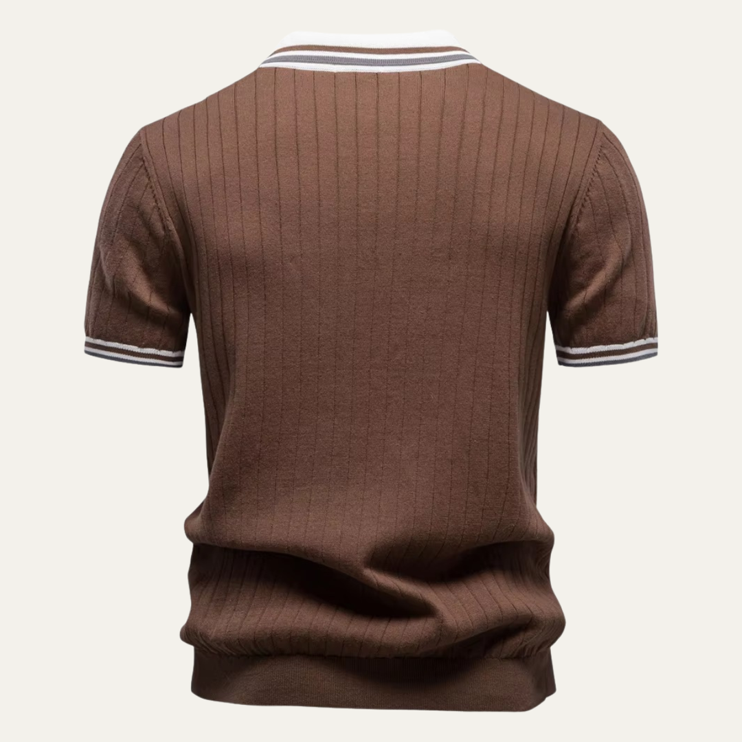 Freja Andersen | Herre strik poloshirt