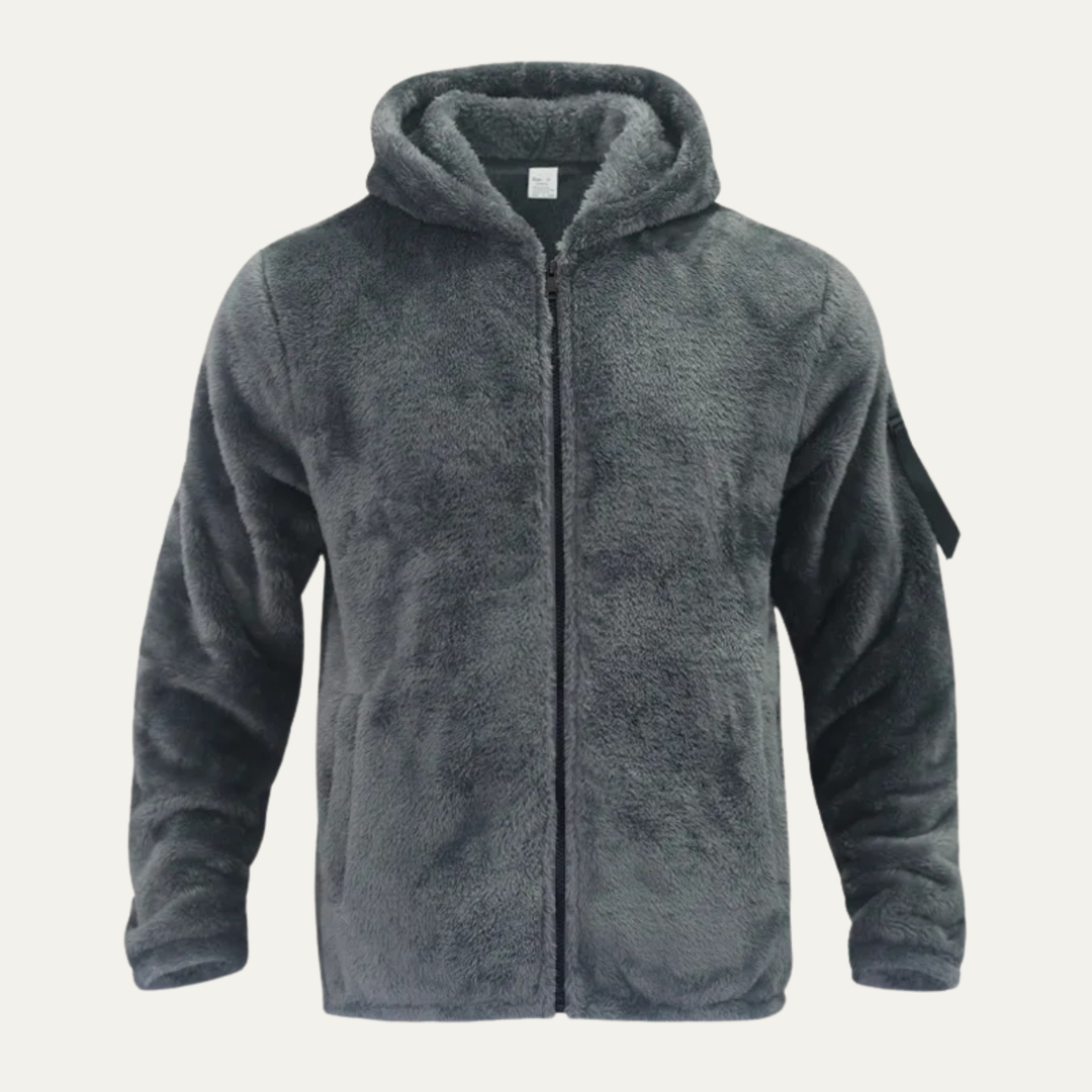 Freja Andersen | Herre Fleece varm blød Velvet Hoodie jakke