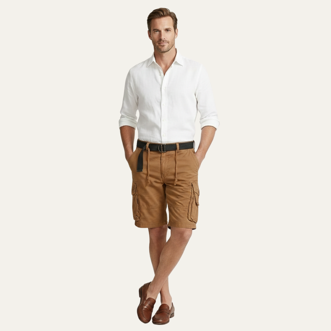 Freja Andersen | Herre afslappet Utility bomuld Cargo shorts