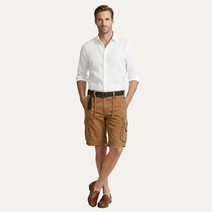 Freja Andersen | Herre afslappet Utility bomuld Cargo shorts