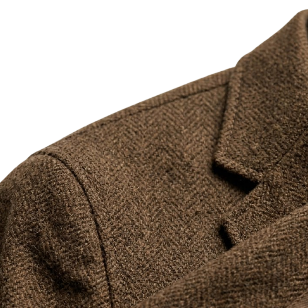 Freja Andersen | Herre uld enkeltknappet tweed blazerjakke