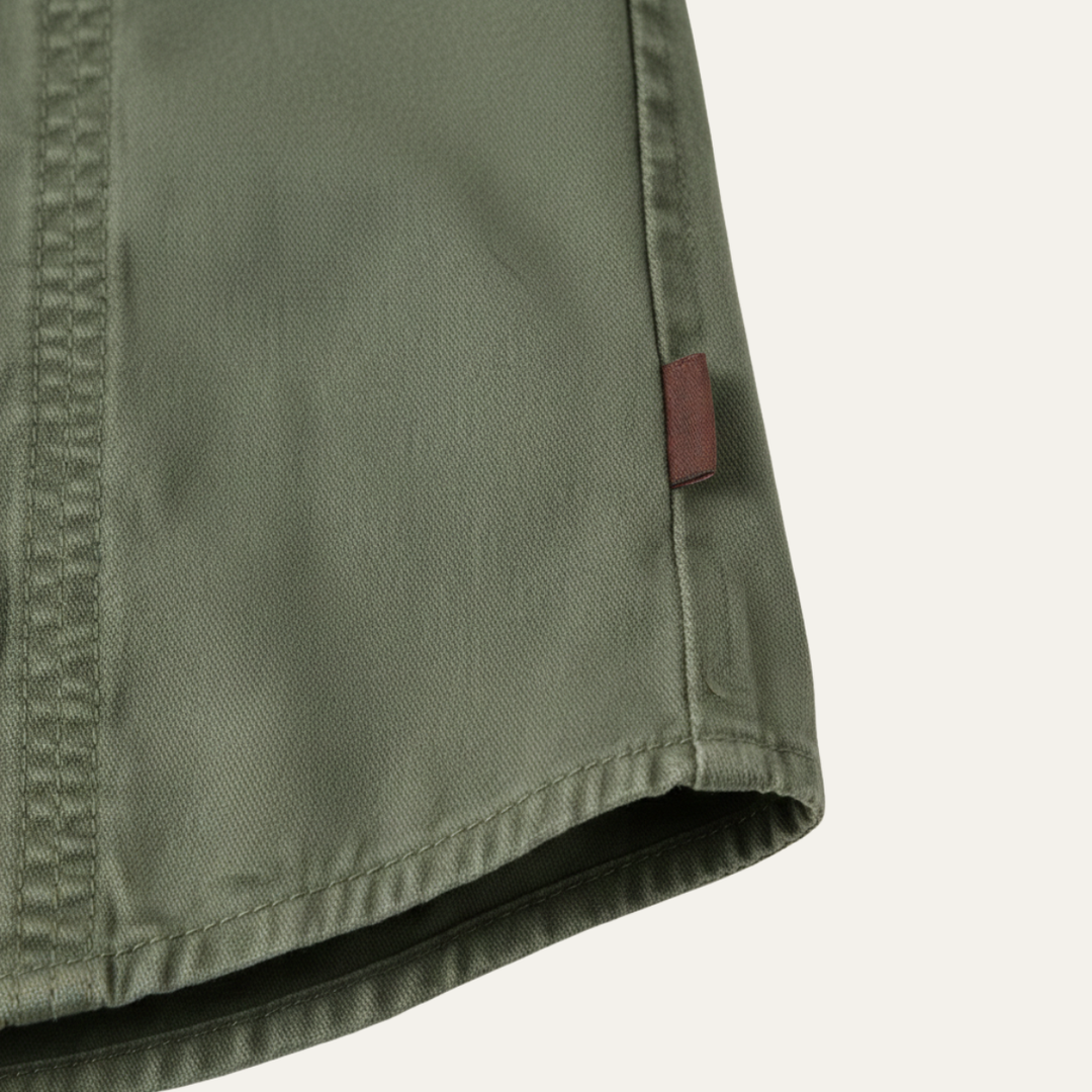 Ashton Ridge herre ensfarvet Multi Pocket bomuld Cargo skjorte