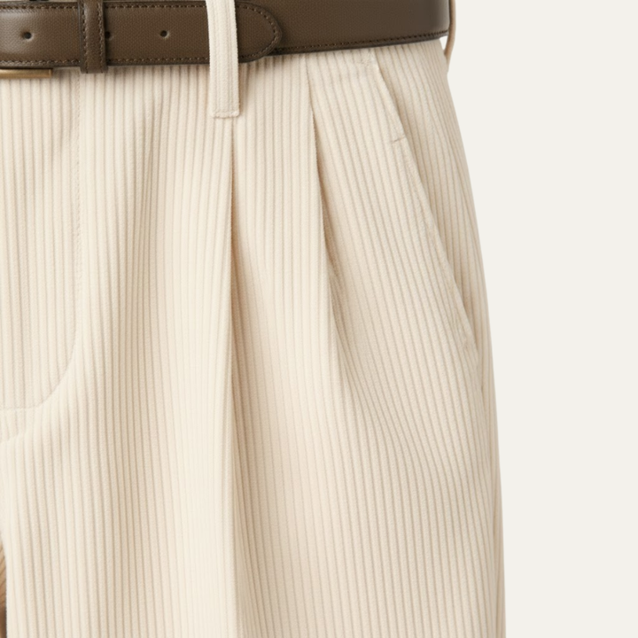 Timberwood | Herre høj talje plisserede Straight Leg Formal bukser