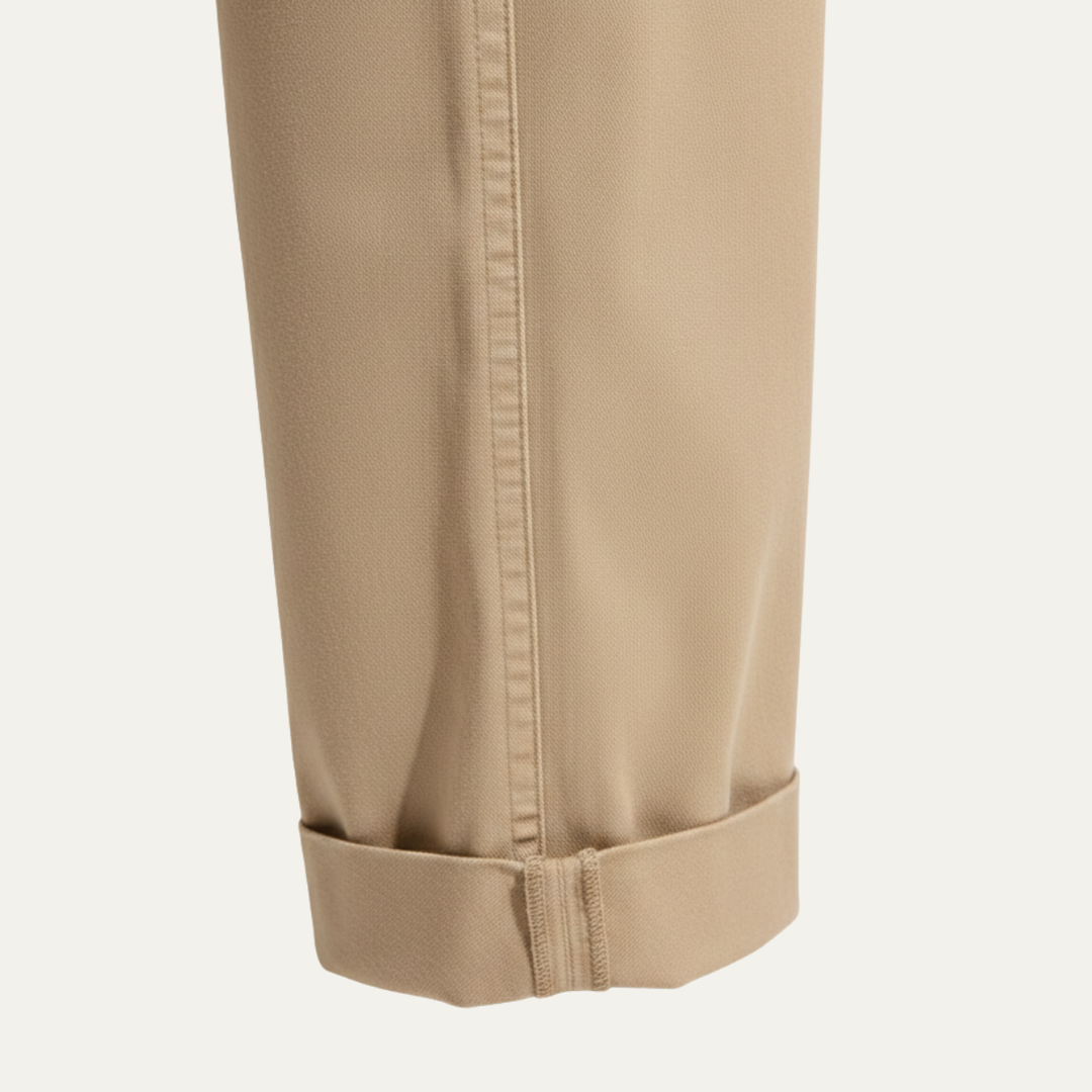 Freja Andersen | Herre vintage Double plisserede Straight Leg afslappet bukser