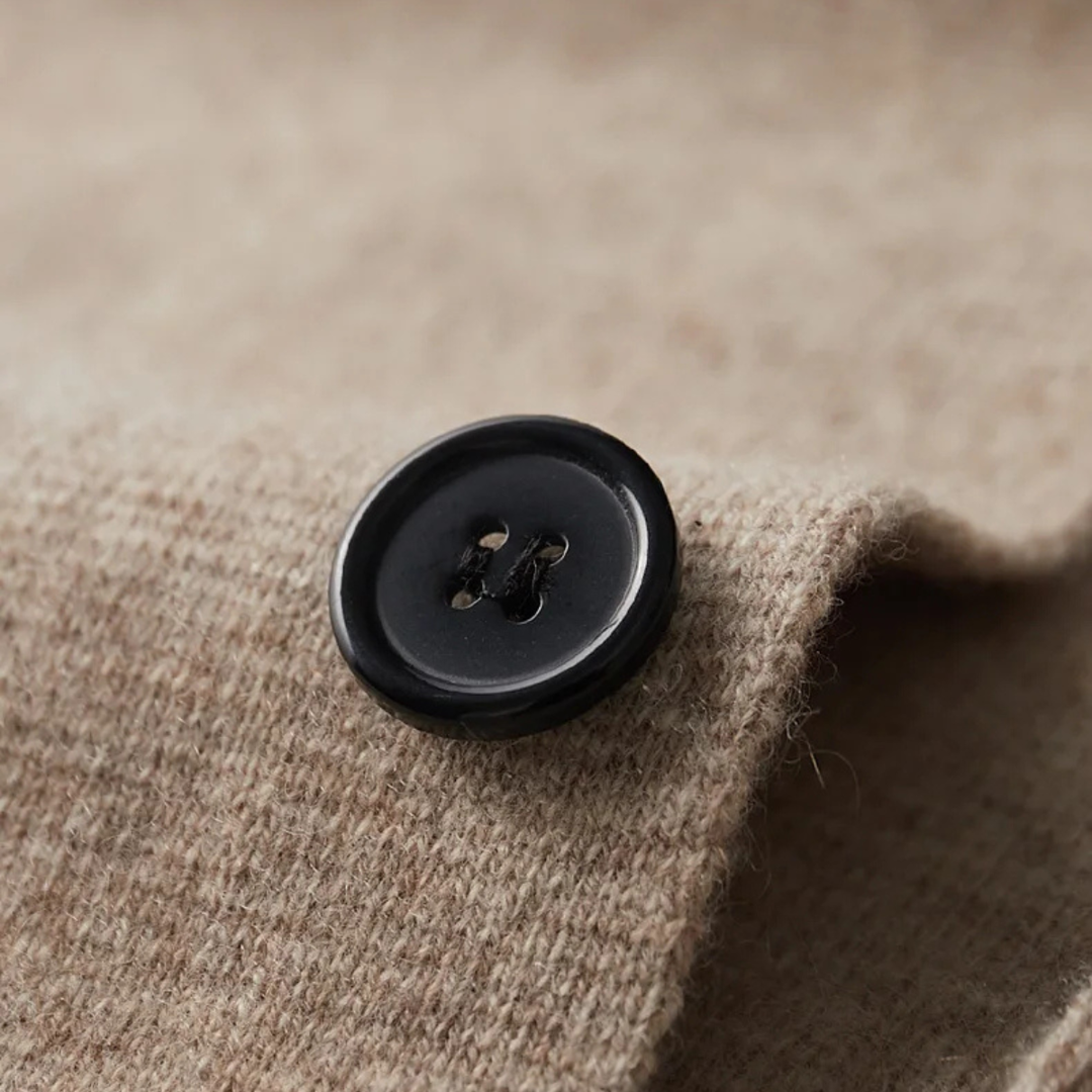 Freja Andersen | Herre blød jakkesæt krave merino uld strik cardigan
