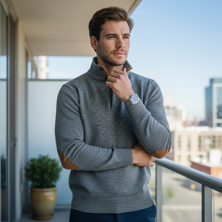 Tarvisio | Herre strikket Heritage trøje med Elbow Patches