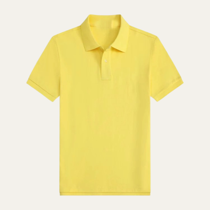 Freja Andersen | Herre klassisk ensfarvet afslappet pasform poloshirt