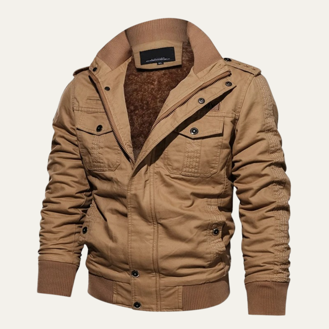 Freja Andersen | Herre tyk Plush Lined Windproof bomberjakke