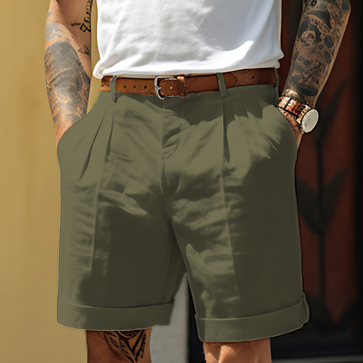 Henwick hør shorts - skræddersyet sommer shorts til mænd