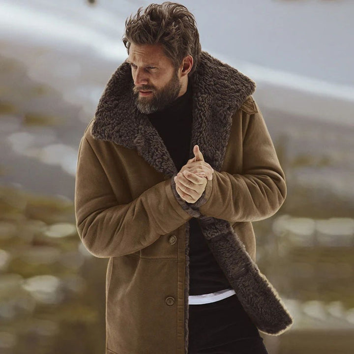 Aspen Shearling frakke - herre klassisk vinter Overcoat