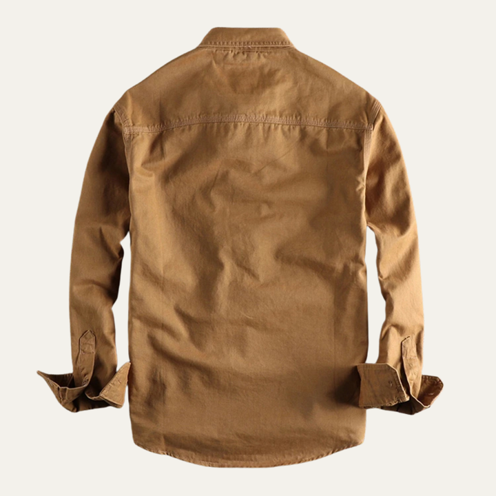 Freja Andersen | Herre Safari Style knaplukket afslappet skjorte