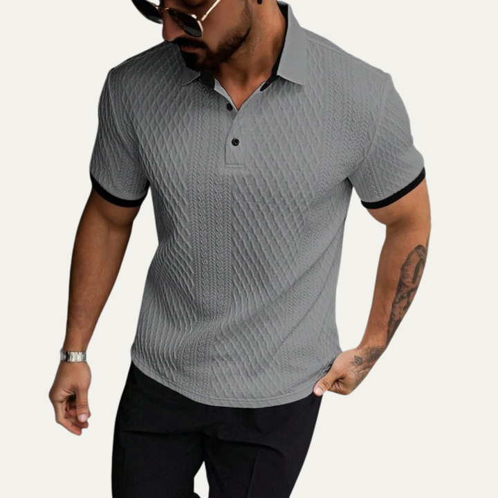 Glenbrook Hill herre afslappet tekstureret poloshirt med Contrast krave