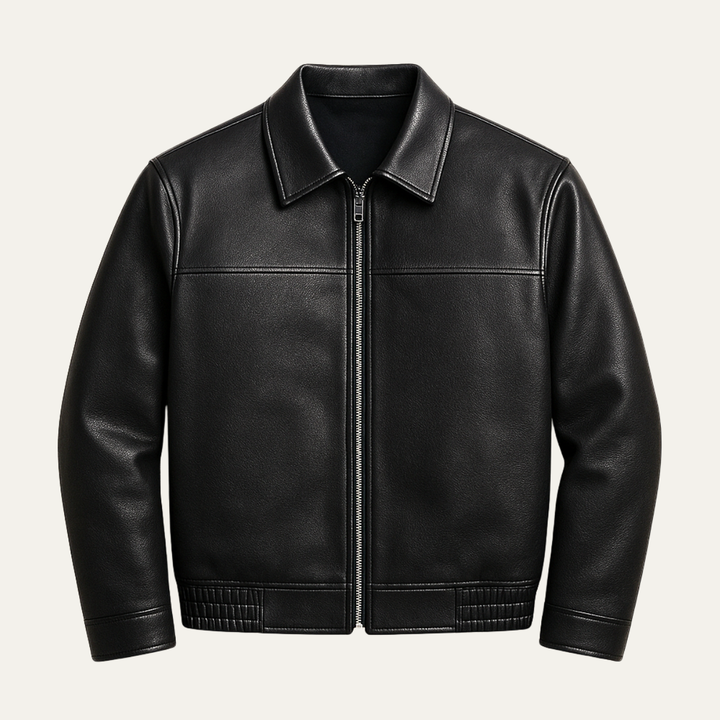 Freja Andersen | Herre klassisk Zip Biker læder jakke