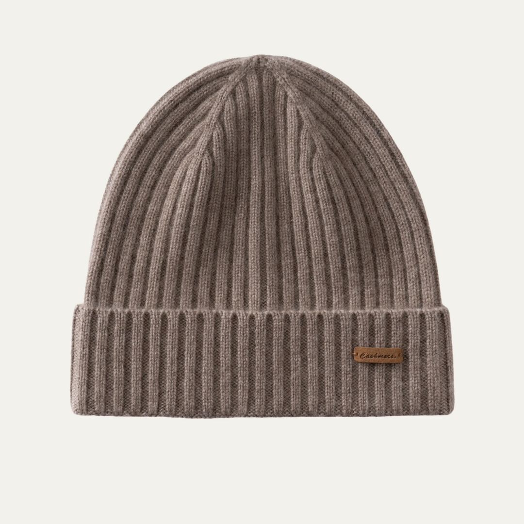 Freja Andersen | Herre Stylish ribstrikket kashmir Beanie