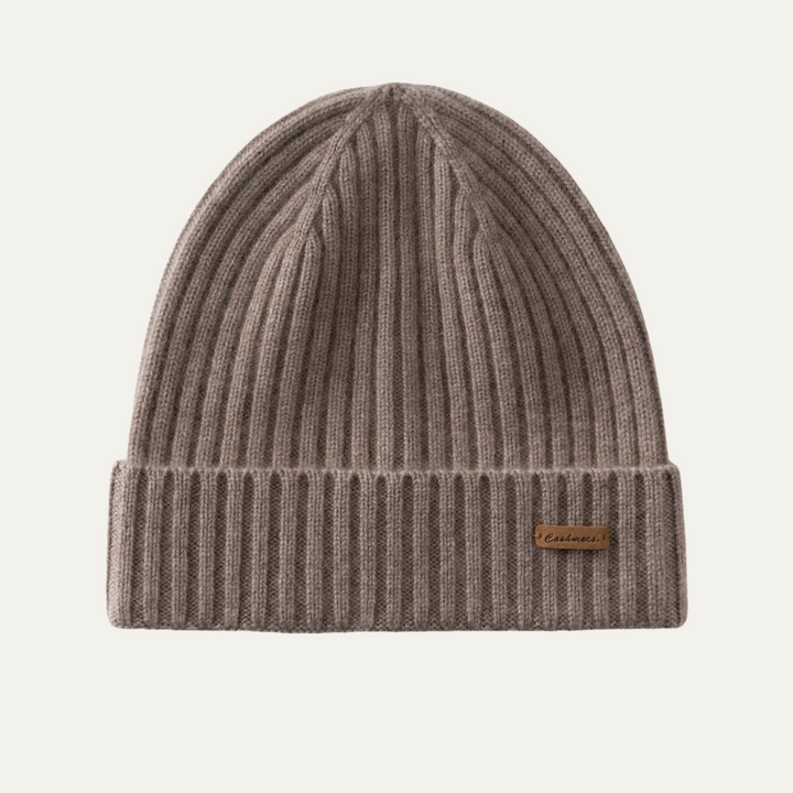 Freja Andersen | Herre Stylish ribstrikket kashmir Beanie
