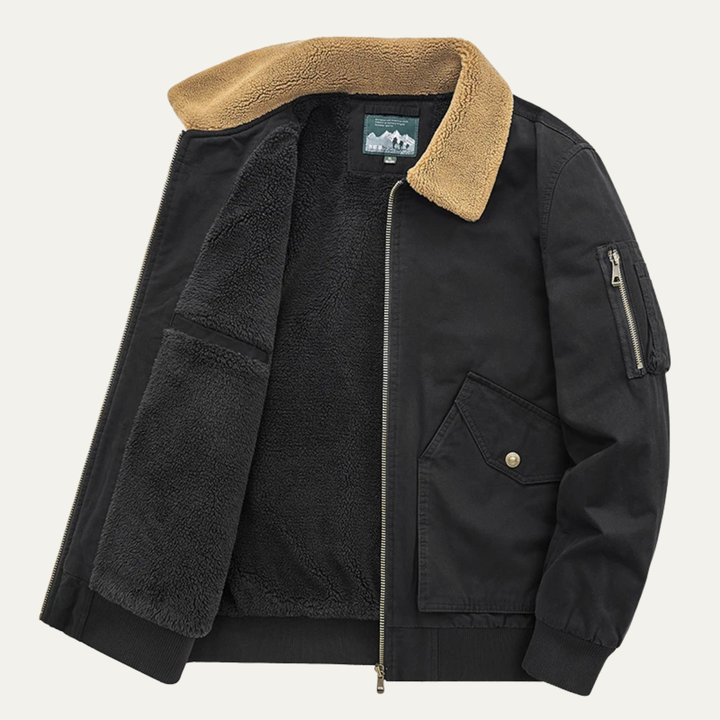 Freja Andersen | Herre varm sherpa Lined bomberjakke