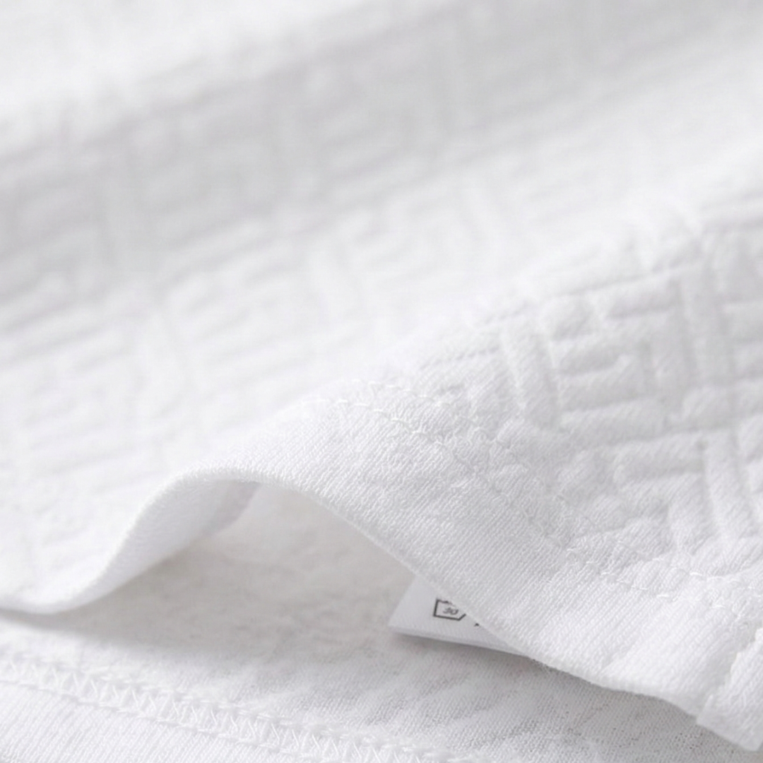 Willowcrest Hill herre hvid tekstureret Elegant poloshirt