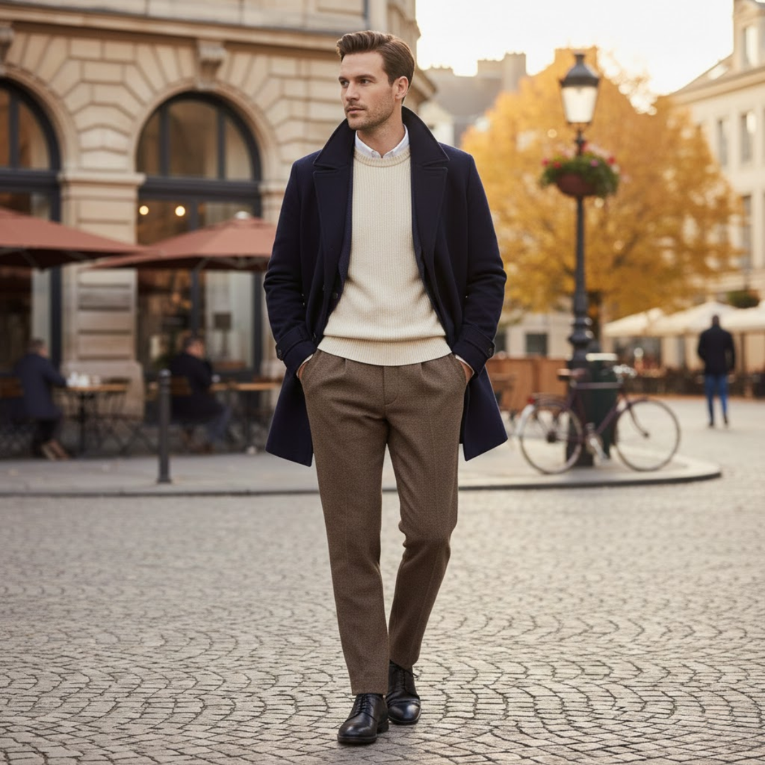 Hawkington | Herre vintage uld sildeben Straight Leg bukser