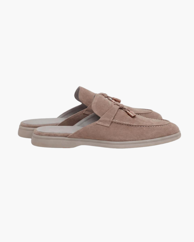 beige Suède Mediterranean Mule