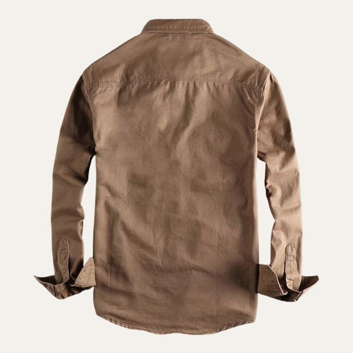 Freja Andersen | Herre vintage Washed Utility afslappet skjortejakke