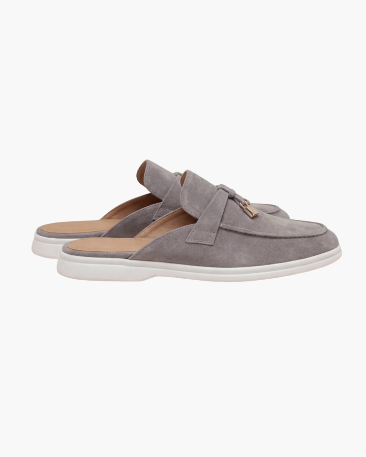 lysegrå Suède Mediterranean Mule