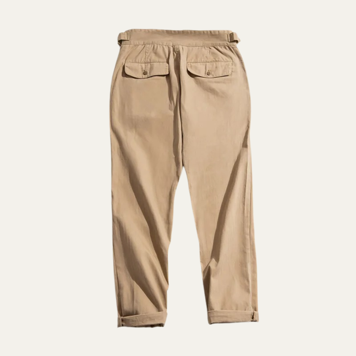 Como Lago herre vintage High Waisted Cargo Gurkha bukser