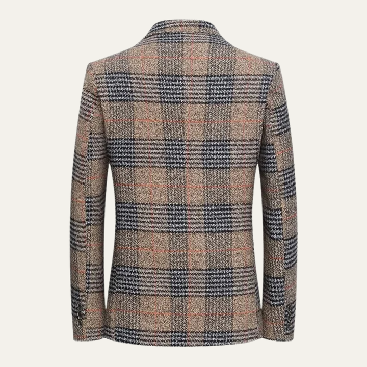 Freja Andersen | Herre slim fit Check Plaid tweed blazersæt