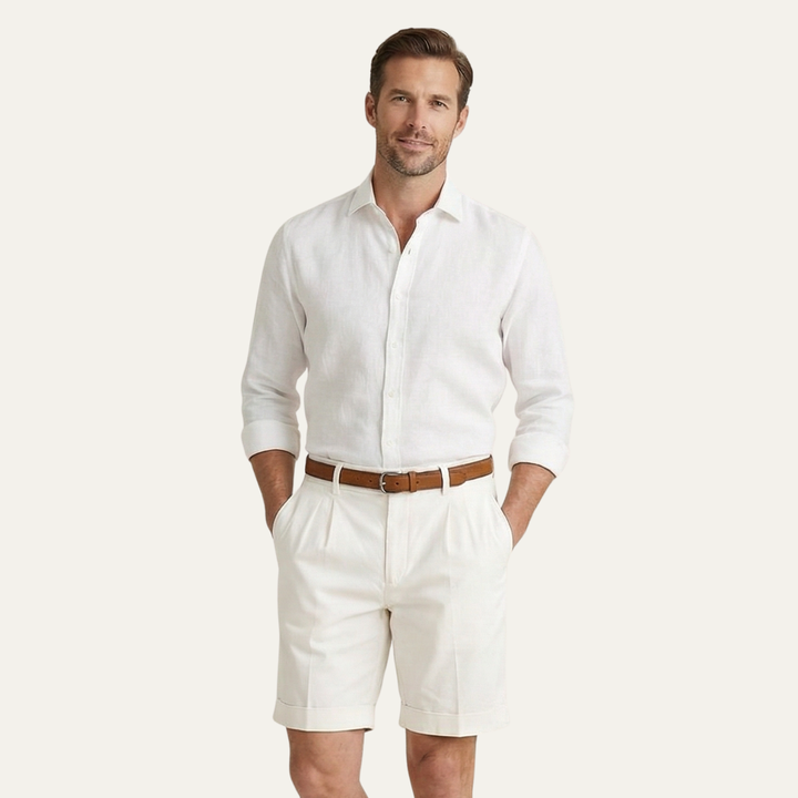 Henwick hør shorts - skræddersyet sommer shorts til mænd