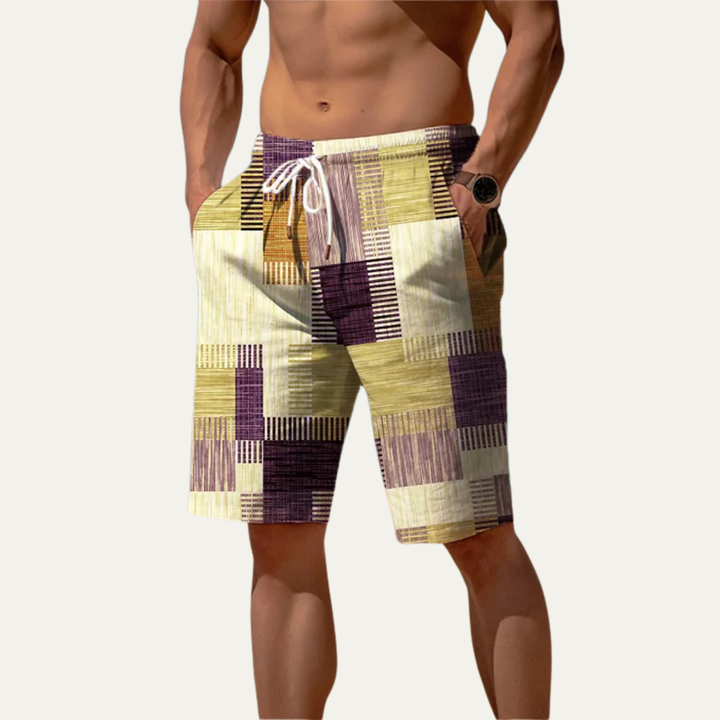 Freja Andersen | Herre afslappet snøre Checked sommer shorts
