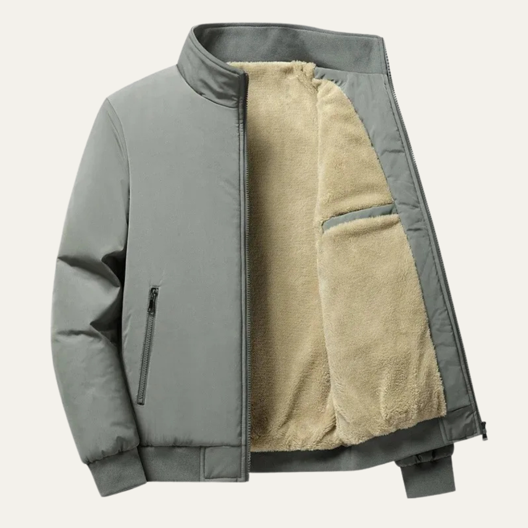 Freja Andersen | Herre stående krave let Zip Up frakke