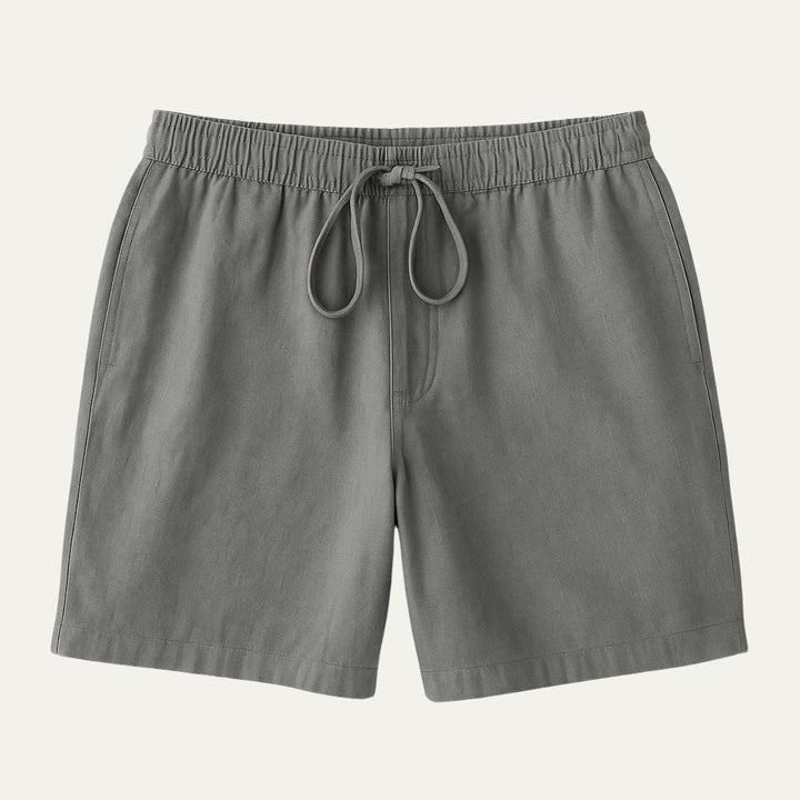 herre let afslappet pasform hør sommer shorts