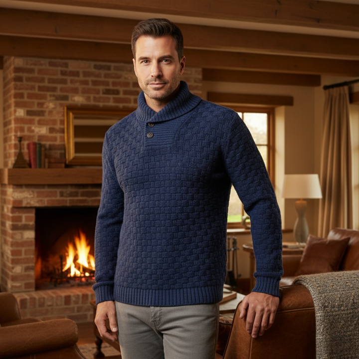Brighton | Herre Chunky strik trøje med Buttons