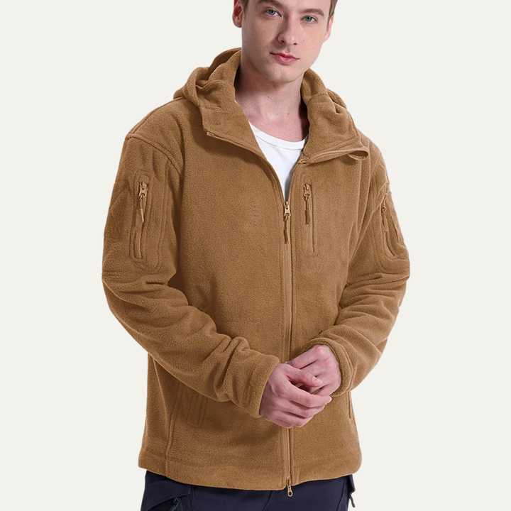 Freja Andersen | Herre varm Tactical Fleece jakke med Hood and Multi Pockets
