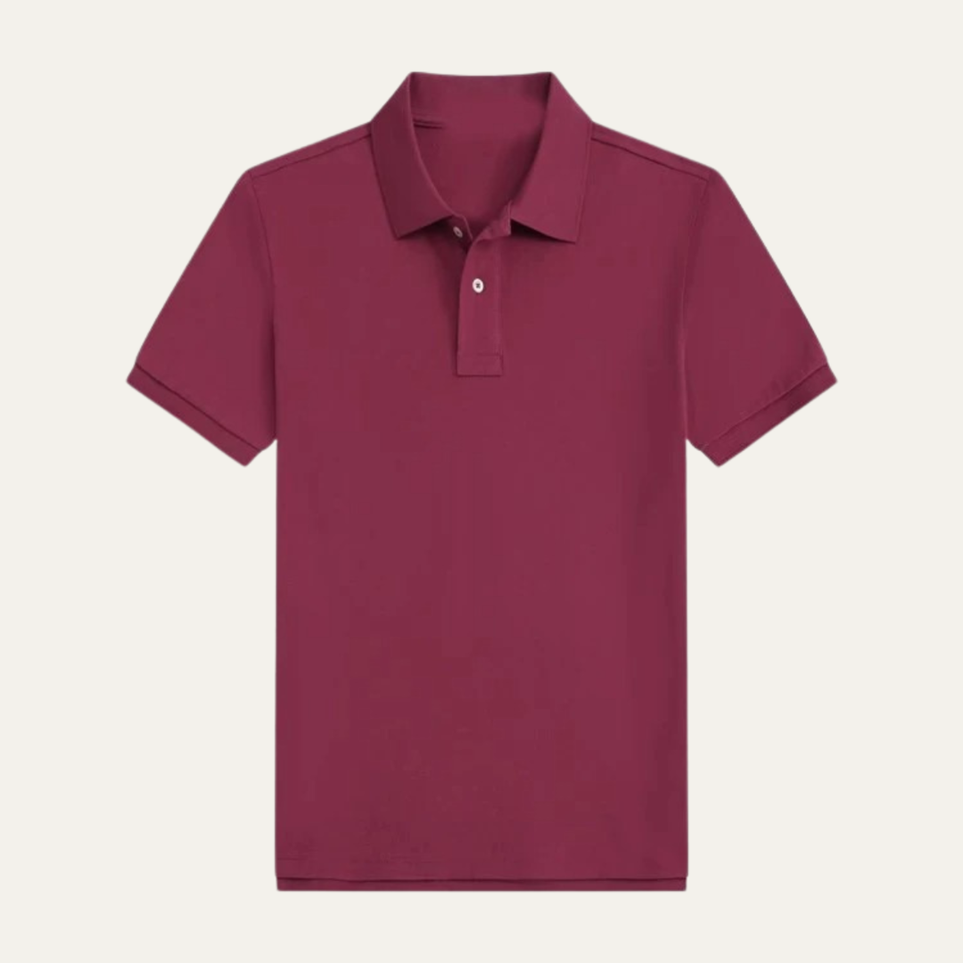 Freja Andersen | Herre klassisk ensfarvet afslappet pasform poloshirt