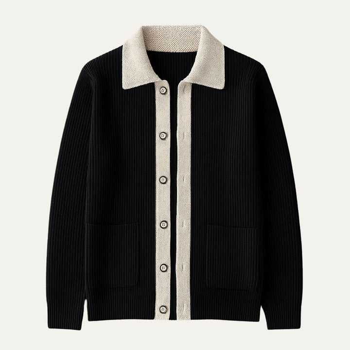 Inverness Elegant cardigan med lommer til mænd