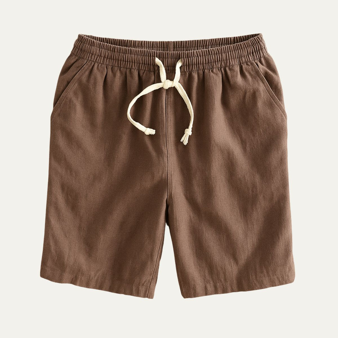 Rowley hør shorts - snøre shorts til mænd