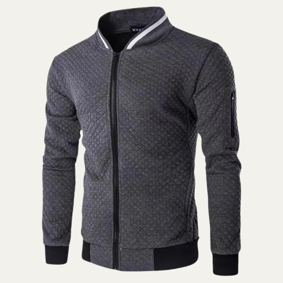 Freja Andersen | Herre let Zip Up quiltet bomberjakke