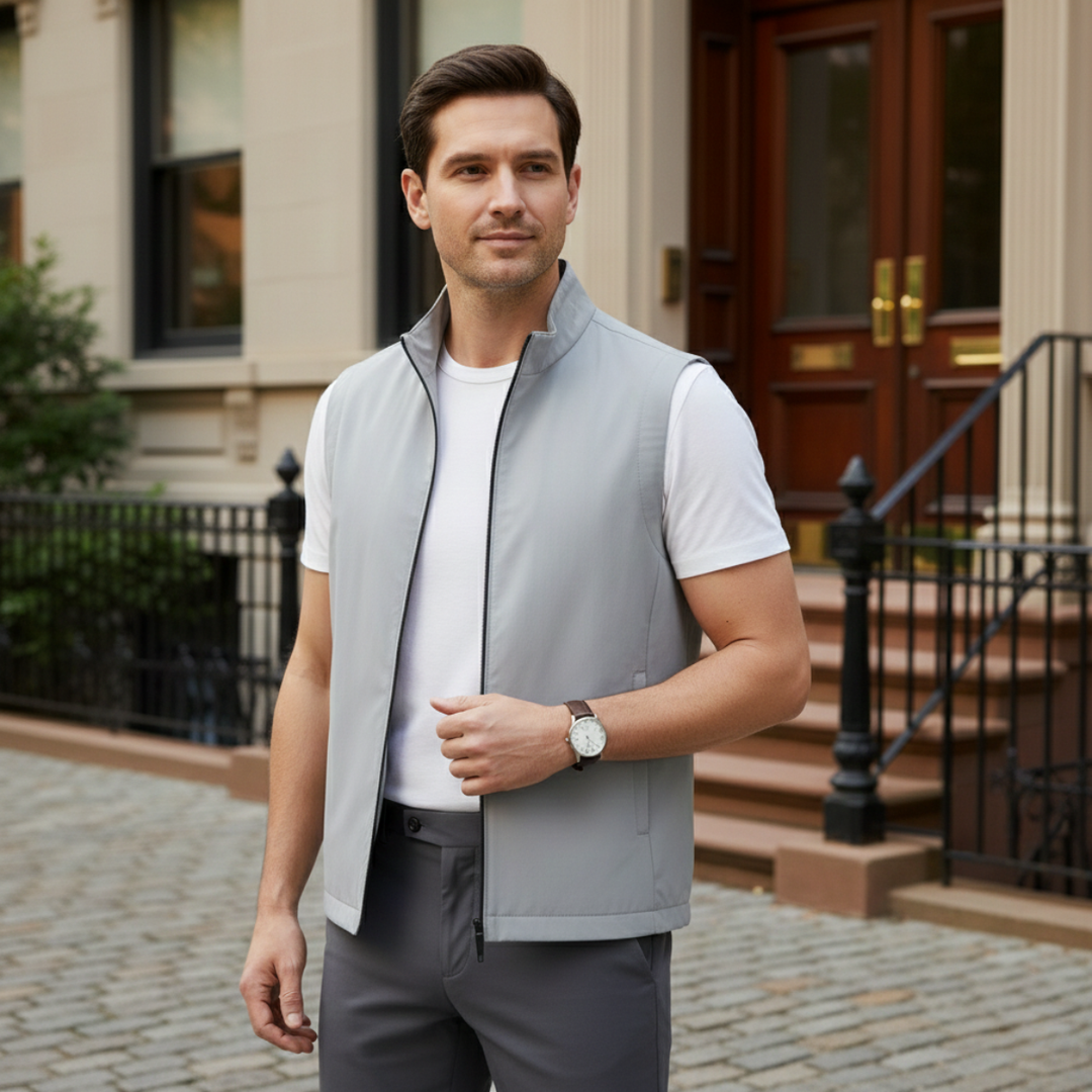 Freja Andersen | Herre let afslappet Vest - åndbar ærmeløs udendørs Vest for Layering