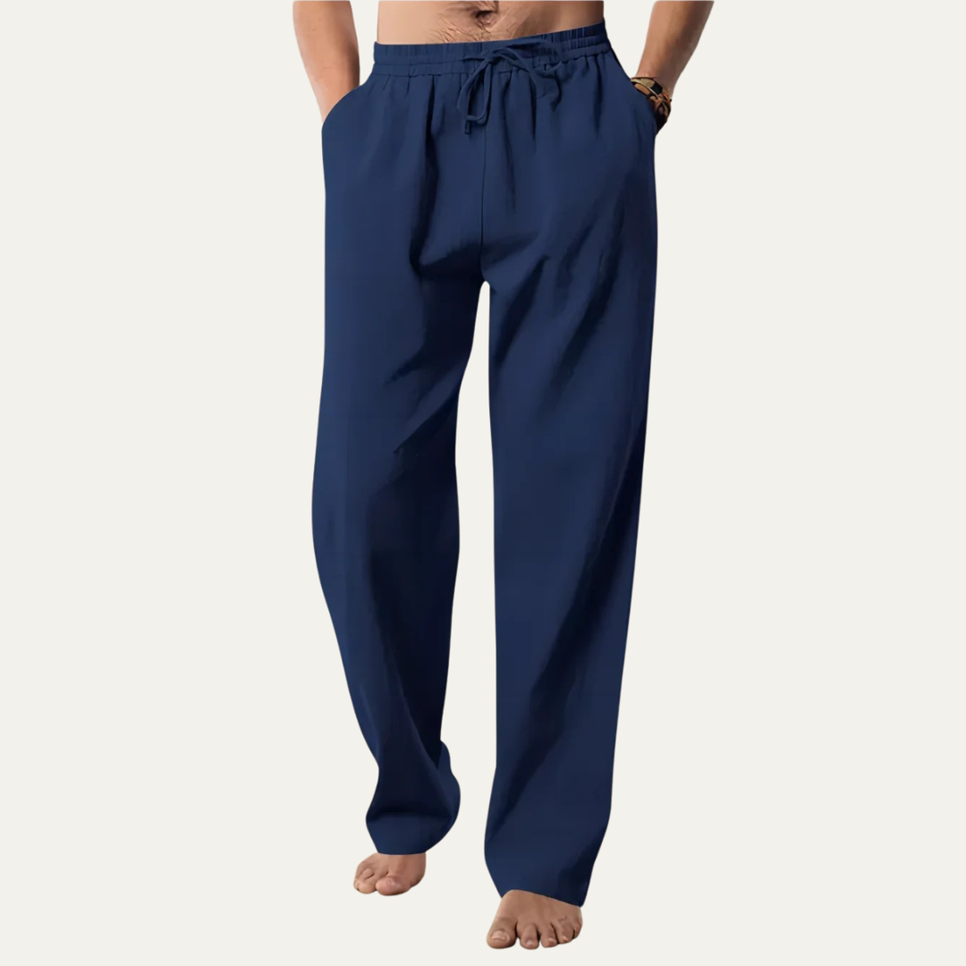 Larkspur | Herre bomuld Hemp åndbar Straight Leg bukser