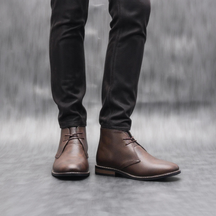 Wildmere | Herre vintage Ankle brun læder støvler