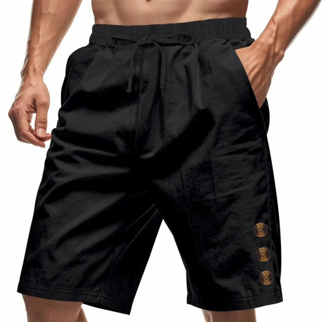 Freja Andersen | Herre afslappet knap Detail snøre sommer shorts
