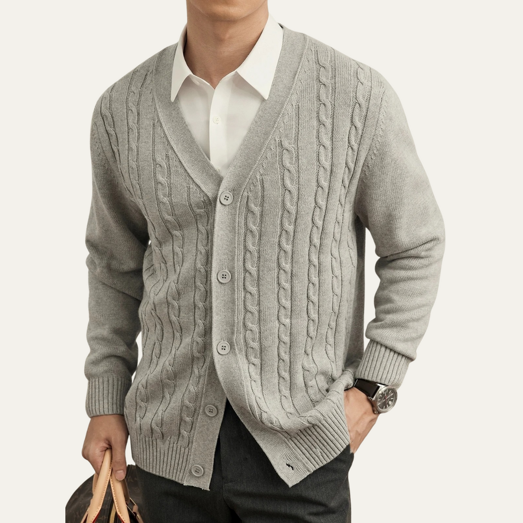Heathmoor | Herre Stylish V-hals strik vinter cardigan